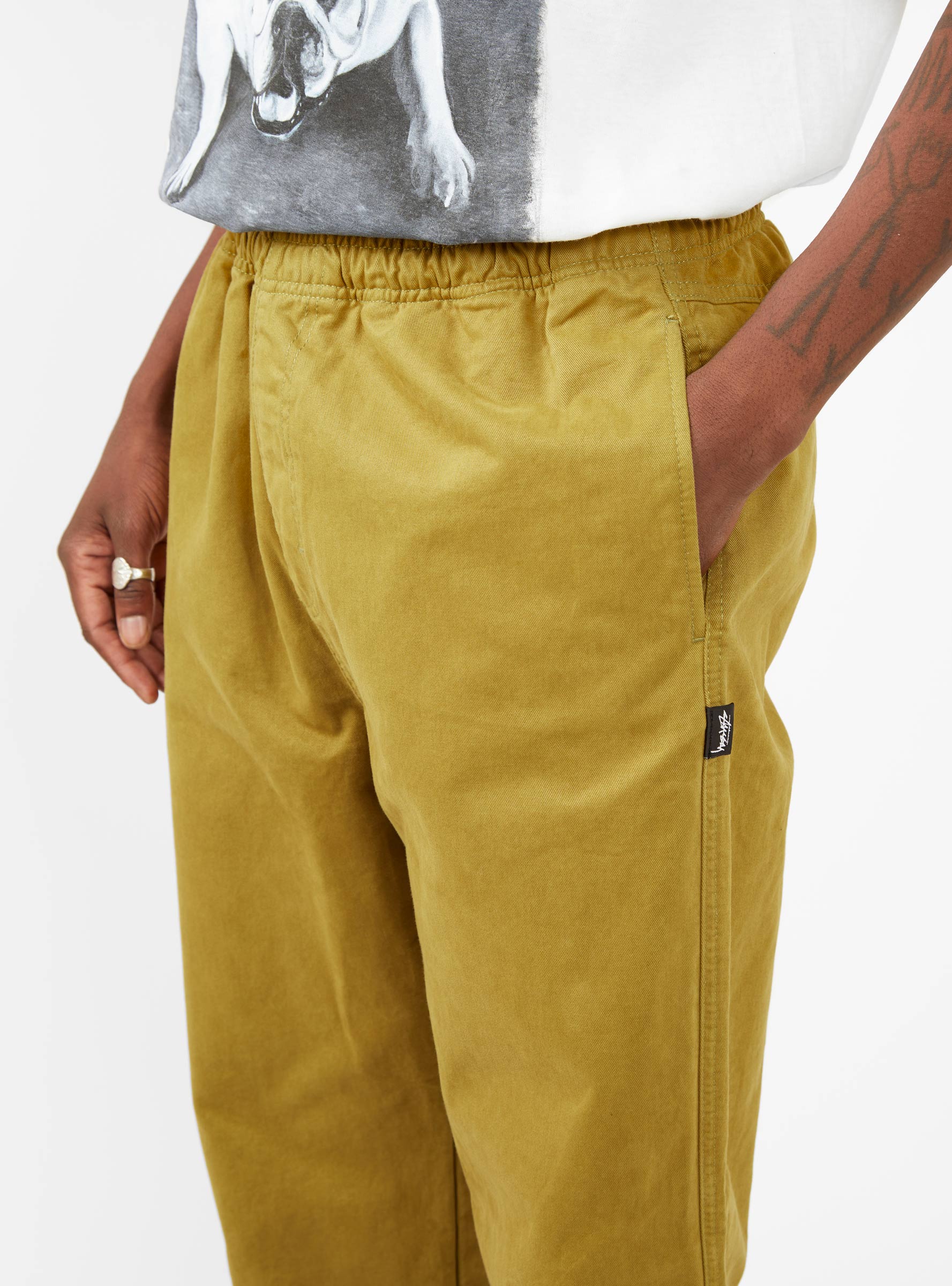 Brushed Beach Trousers Olive Green by Stüssy Couverture & The Garbstore
