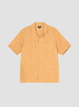 Diamond Jacquard Linen Shirt Mustard Yellow by Stüssy | Couverture & The Garbstore