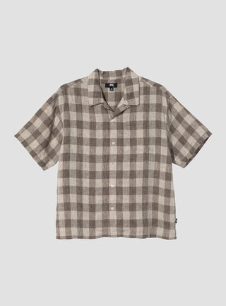 Linen Plaid Shirt Brown by Stüssy | Couverture & The Garbstore