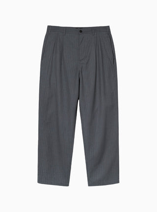 Striped Volume Pleated Trousers Grey by Stüssy | Couverture & The Garbstore