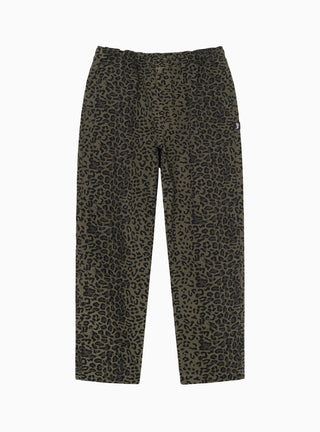 Leopard Beach Trousers Olive Green by Stüssy | Couverture & The Garbstore