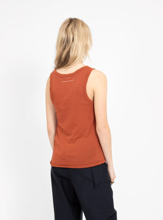 Front Seam Superfine Tank Top Redwood by Bassike by Couverture & The Garbstore