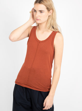 Front Seam Superfine Tank Top Redwood by Bassike | Couverture & The Garbstore