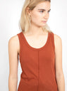 Front Seam Superfine Tank Top Redwood by Bassike | Couverture & The Garbstore