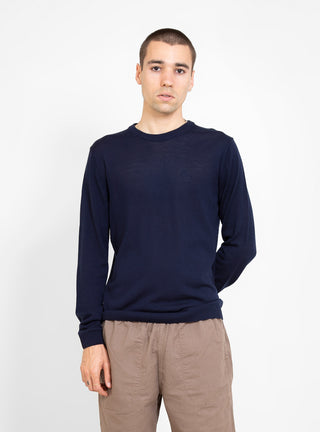 Raffo Compact Cotton Jumper Dark Navy by Norse Projects | Couverture & The Garbstore