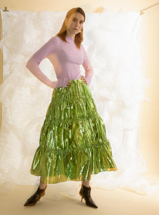Eve Skirt Metallic Matcha by Rejina Pyo | Couverture & The Garbstore