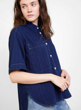 Eva Shirt Indigo Rinse by YMC | Couverture & The Garbstore