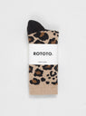 Pile Leopard Socks Beige by ROTOTO by Couverture & The Garbstore