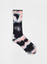 Tie Dye Formal Socks Black & Pink by ROTOTO by Couverture & The Garbstore