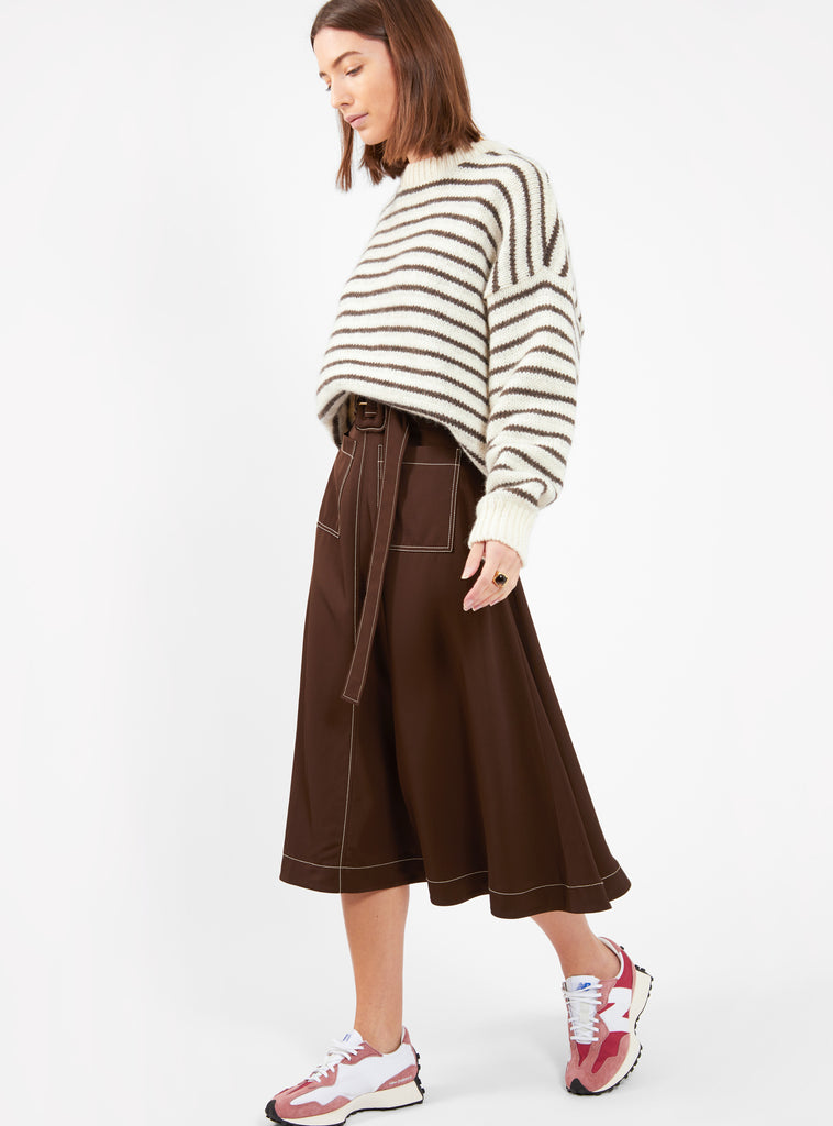 Blake Skirt Brown by Rejina Pyo | Couverture & The Garbstore