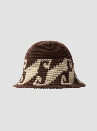 Waves Knit Bucket Hat Brown by Stüssy | Couverture & The Garbstore