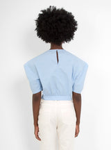 Crescent Shirting Top Blue by Rachel Comey | Couverture & The Garbstore