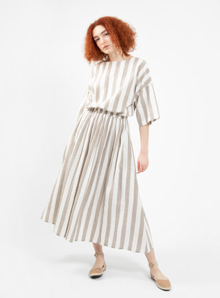 New Pleated Dress Wide Stripe by Black Crane | Couverture & The Garbstore