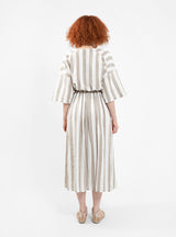 New Pleated Dress Wide Stripe by Black Crane | Couverture & The Garbstore