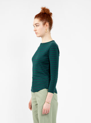 Charlotte Long Sleeve T-Shirt Navy & Green by YMC | Couverture & The Garbstore