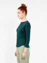 Charlotte Long Sleeve T-Shirt Navy & Green by YMC by Couverture & The Garbstore