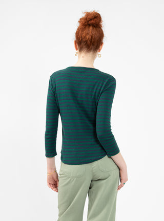 Charlotte Long Sleeve T-Shirt Navy & Green by YMC by Couverture & The Garbstore