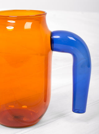 x Jochen Holz Glass Jug Amber & Blue by Hay by Couverture & The Garbstore