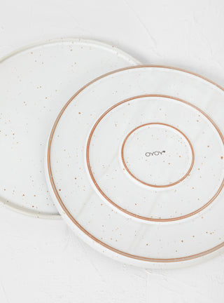 Inka Dinner Plates White Reactive X2 by OYOY by Couverture & The Garbstore