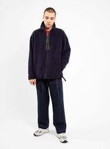 Wool Zip Up Fleece Navy by Garbstore | Couverture & The Garbstore