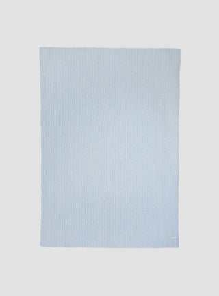 Woven Striped Bed Throw Baby Bleu by Tine K Home | Couverture & The Garbstore