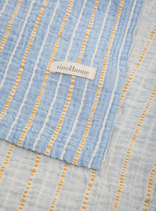 Woven Striped Bed Throw Baby Blue by Tine K Home | Couverture & The Garbstore