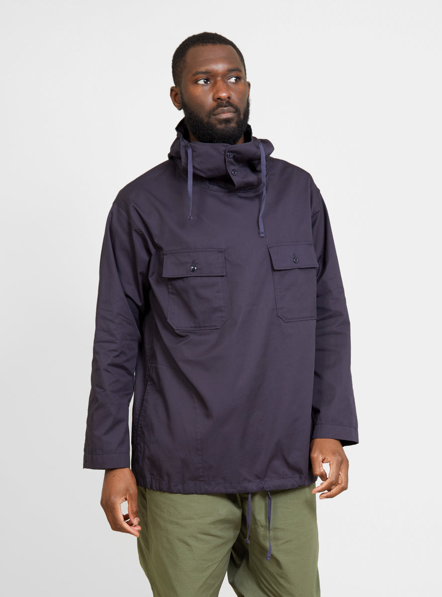 Cagoule Shirt High Count Twill Navy by Engineered Garments 