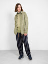 Linen Phillies Stripe Cactus Coverall Jacket Khaki by Kapital | Couverture & The Garbstore