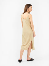 V Neck Jersey Slip Dress Hempseed Natural by Bassike | Couverture & The Garbstore