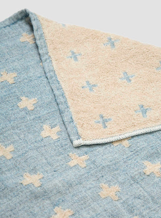 Linen Plus Bath Towel Blue by Kontex | Couverture & The Garbstore