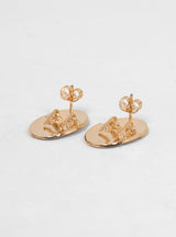 Gold Plated Double Oval Earrings by Helena Rohner | Couverture & The Garbstore