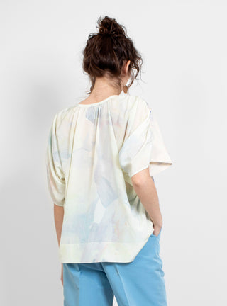 Printed Round Silk & Cotton Top Multi by Anntian by Couverture & The Garbstore
