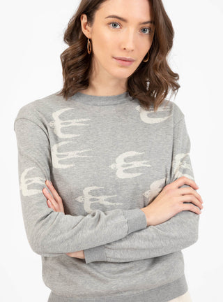 Hello Swallow Sweater Gray by Minä Perhonen by Couverture & The Garbstore
