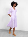 Julien Dress Lilac Check by Heinui | Couverture & The Garbstore