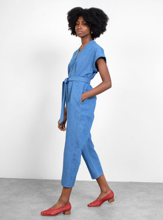 Aiko Jumpsuit Japanese Chambray by Heinui | Couverture & The Garbstore