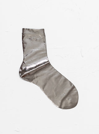 Laminated Silk Socks Dark Grey by Maria La Rosa by Couverture & The Garbstore
