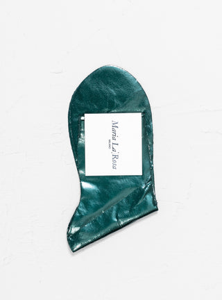 Laminated Silk Socks Forest Green by Maria La Rosa | Couverture & The Garbstore