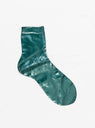 Laminated Silk Socks Forest Green by Maria La Rosa by Couverture & The Garbstore