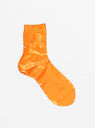 Laminated Silk Socks Orange by Maria La Rosa | Couverture & The Garbstore