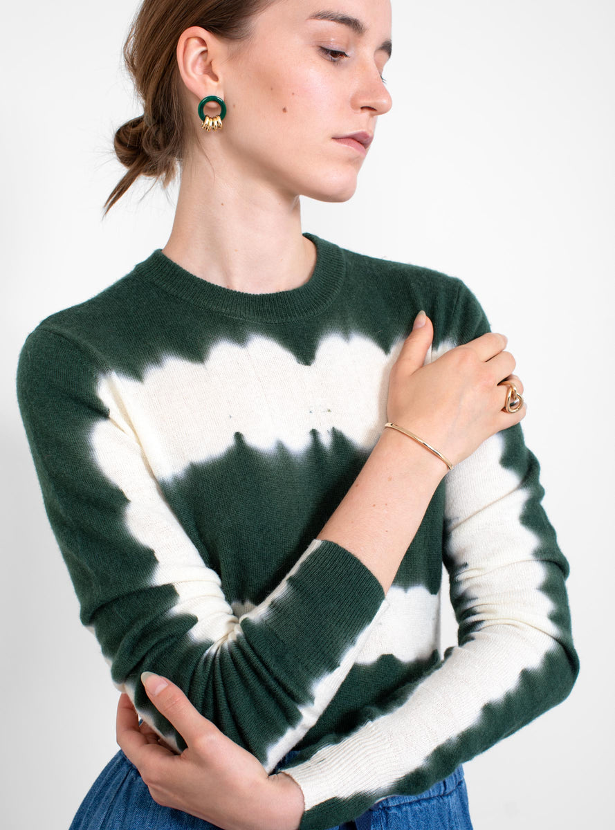 Green tie dye jumper Clearance