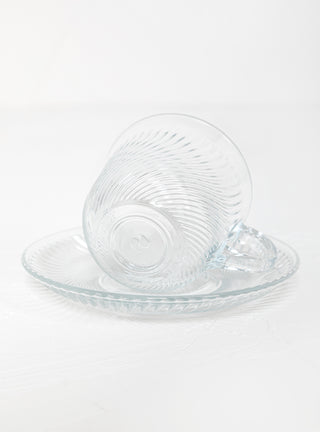 Pirouette Glass Cup and Saucer Clear by Hay | Couverture & The Garbstore