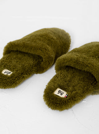 Sheepskin Hotel Slippers Safari Green by Toasties | Couverture & The Garbstore
