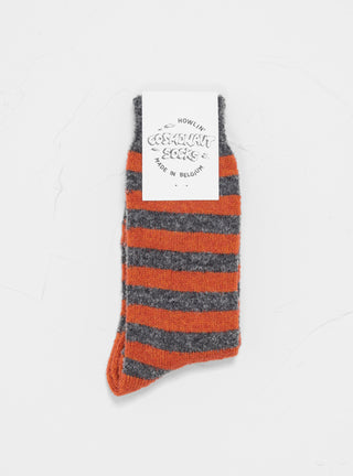 Cosmonaut Socks Dark Grey & Orange by Howlin' | Couverture & The Garbstore