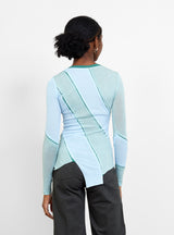 Reese Jersey Top Green and Blue Mix by Rejina Pyo | Couverture & The Garbstore