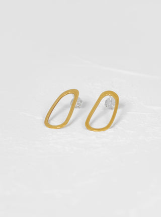 Oblong Oval Stud Earrings Large by Modern Weaving | Couverture & The Garbstore