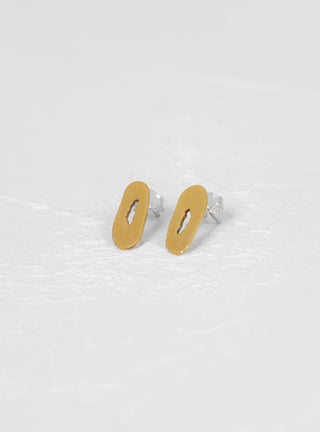 Oblong Oval Stud Earrings Small by Modern Weaving | Couverture & The Garbstore