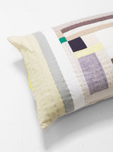 Line Pillow Neutral & Green by Thompson Street Studio | Couverture & The Garbstore