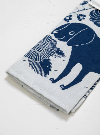 Koira Ja Kissa Tea Towel Blueberry & White by Lapuan Kankurit | Couverture & The Garbstore