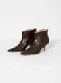 Sara Leather Boots Dark Brown by Rejina Pyo | Couverture & The Garbstore