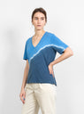 Boxy V Neck Top Sky Tie Dye by Raquel Allegra | Couverture & The Garbstore